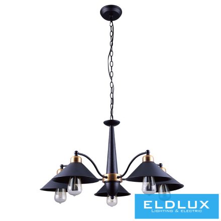 ELDLUX BELLA csillár 5×E27 fekete