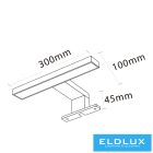 UNIVERSO Bútorra szerelhető lámpa 5w 360lm 4000k IP44 300x100x45mm króm