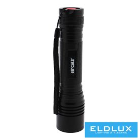   ARCAS LED zseblámpa 18W 1600lm 3-mod 350m-ig zoomható 6xAA IP44