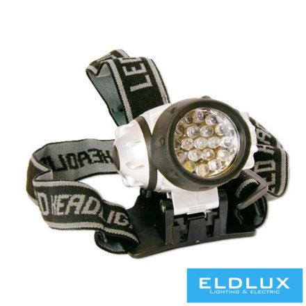 ARCAS LED fejlámpa 19db LED 60lm 4-mod 3xAAA IP44