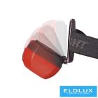 ARCAS LED fejlámpa 30lm 3-mod 2xCR2032 IP44 piros