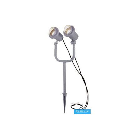 Fűbe szúrható kerti lámpa 2xGU10 max.35w IP44 200x100x640mm Szürke