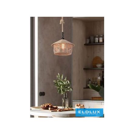 UNIVERSO Kender kötél csillár 1xE27 Max.60w IP20 Fekete D350x210mm