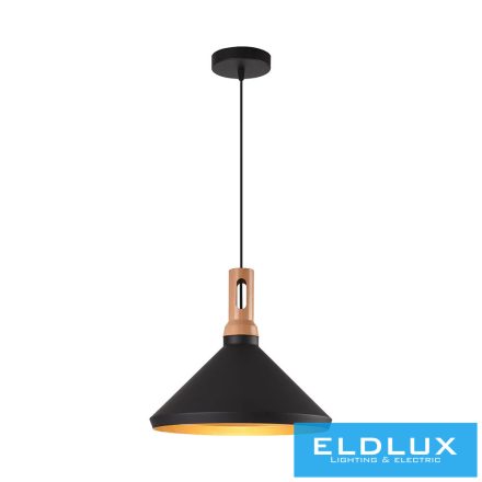 UNIVERSO Függeszték 1xE27 max.60w D350x170x1300mm IP20 fekete/arany 5év