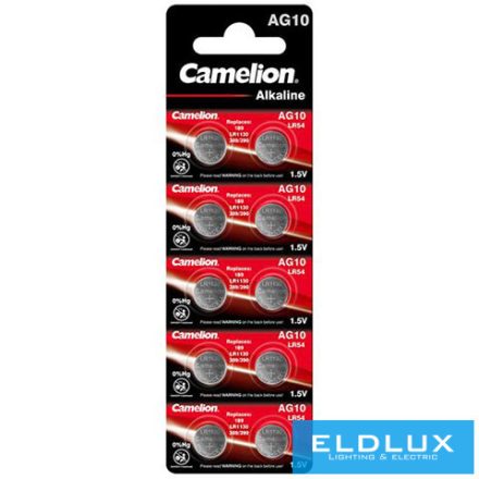 CAMELION alkáli gombelem 1.5V AG10/LR54/LR1130/389-BP10