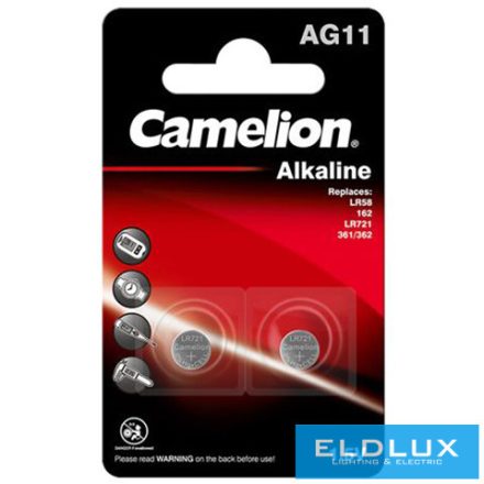 CAMELION alkáli gombelem 1.5V AG11/LR58/LR721/362-BP2