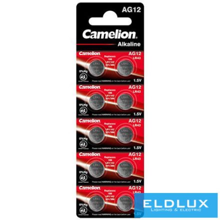 CAMELION alkáli gombelem 1.5V AG12/LR43/LR1142/386-BP10