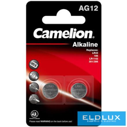 CAMELION alkáli gombelem 1.5V AG12/LR43/LR1142/386-BP2