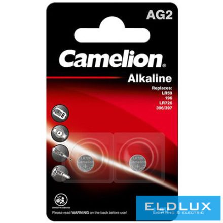 CAMELION alkáli gombelem 1.5V AG2/LR59/LR726/396-BP2