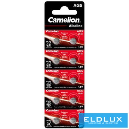 CAMELION alkáli gombelem 1.5V AG5/LR48/LR754/393-BP10