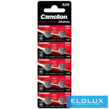 CAMELION alkáli gombelem 1.5V AG8/LR55/LR1121/391-BP10