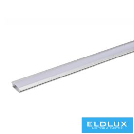   UNIVERSO süllyesztett aluprofil matt fehér fedlappal 2m 24.15*6.9mm