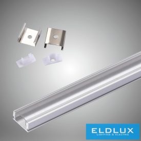   UNIVERSO mennyezetre aluprofil átlátszó fedlappal 2m 17.35*6.9mm