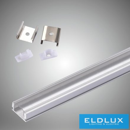 UNIVERSO mennyezetre aluprofil átlátszó fedlappal 2m 17.35*6.9mm
