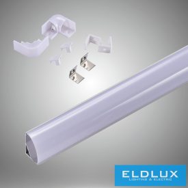   UNIVERSO sarokhoz aluprofil matt fehér fedlappal 2m 45° 15.7*15.7mm