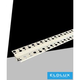   UNIVERSO Gipszkartonba süllyeszthető aluprofil matt fehér fedlappal 2m