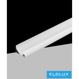   UNIVERSO Corner Line profil opál takaróval 10mm-es LED szalagnak Fehér 2000x36x60mm