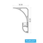 UNIVERSO Corner Line profil opál takaróval 10mm-es LED szalagnak Fehér 2000x36x60mm