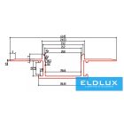 ELDLUX Alumínium profil+fedlap 2000x61x14mm