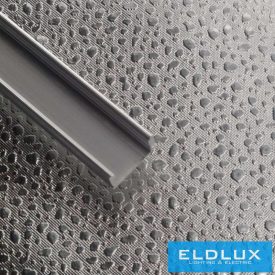   ELDLUX Alumínium profil (17*7mm aluprofil 2m. fedlap 2m. 2db végzáró.) Felfogatót  és végzárót nem tartalmaz!