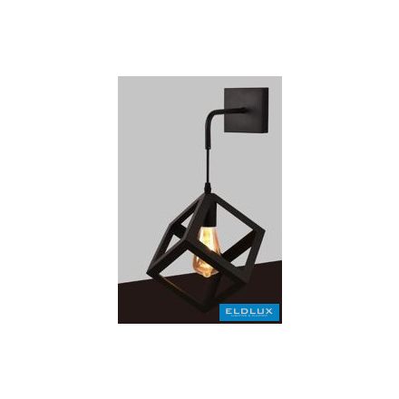 UNIVERSO Fali lámpa 1xE27 max.60w 170x170mm IP20 Fekete 5év