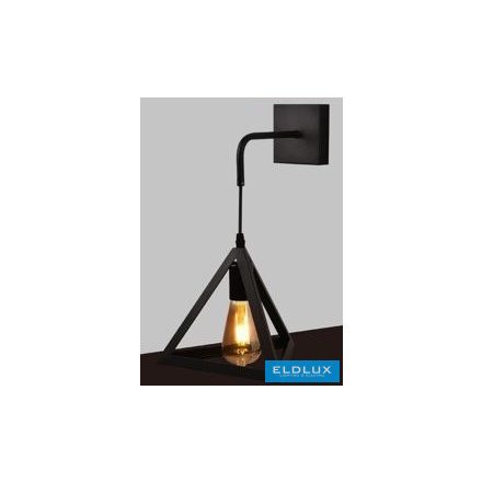 UNIVERSO Fali lámpa 1xE27 max.60w 250x250mm IP20 Fekete 5év