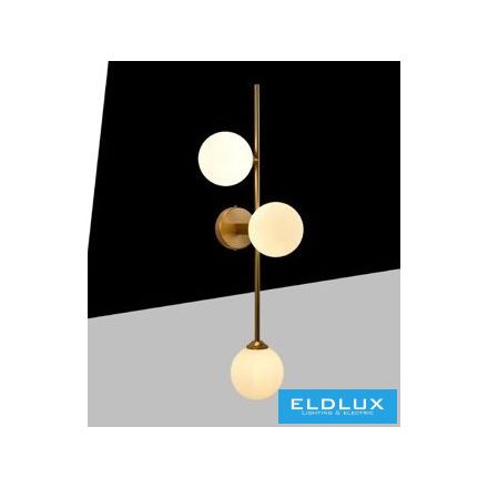 UNIVERSO Fali lámpa 3xG9 max.10w 200x200x700mm IP20 Óarany 5év