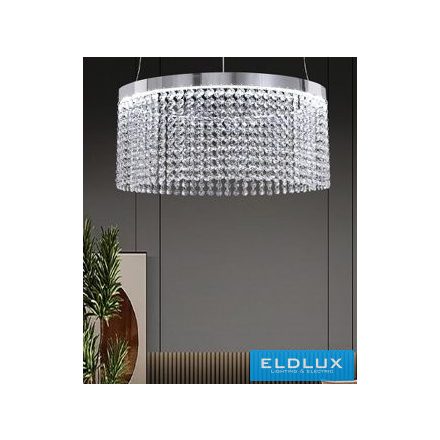 UNIVERSO Kristály üveg csillár 35w 2800lm 8000k 220° IP20 Króm D500x1200mm