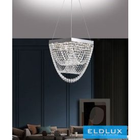   UNIVERSO Kristály üveg csillár 35w 2800lm 6500k 220° IP20 Króm 450x450x1200mm