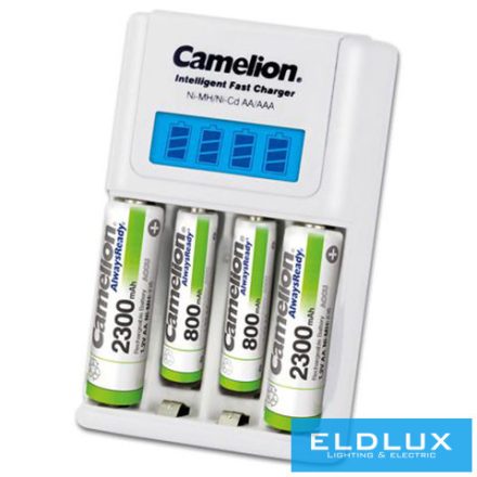 CAMELION univerzális akkumulátor töltő AA/AAA （2db AA/2300mAh és 2db AAA/800mAh tartalmazza)