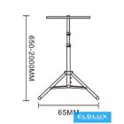 UNIVERSO Háromlábú állvány 2db reflektorokhoz 650-2000mm magas fekete