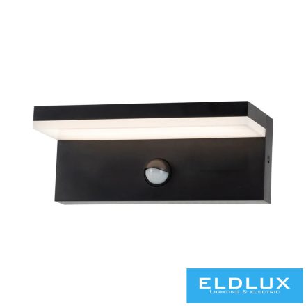 UNIVERSO kürtéri fali lámpa mozgásérzékelővel 10w 1000lm 4000k IP54 fekete 210x90x82mm 3év