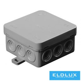   BUDVILL Kötődoboz falonkívüli 100mmx 100mmx 40mm szürke műanyag IP54 12 kábel/cső HELIA A4 BUDVILL