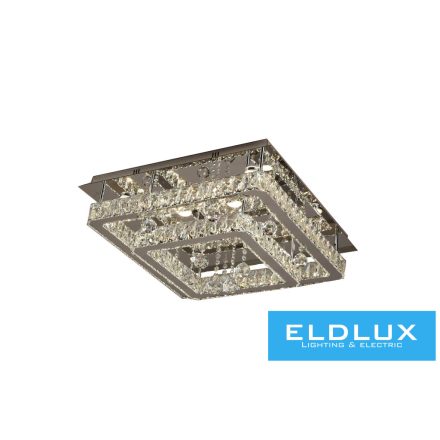 ELDLUX Kristály üveg mennyezeti lámpa 70w 5600lm CCT.T IP20 600x600x275mm Króm