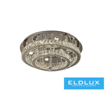 ELDLUX Kristály üveg mennyezeti lámpa 71w 5680lm CCT.T IP20 D650x275mm Króm