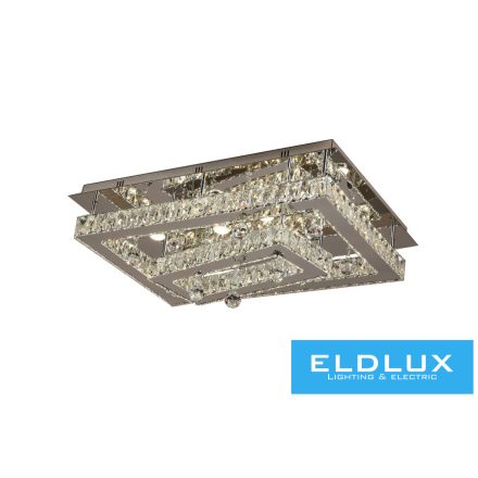 ELDLUX Kristály üveg mennyezeti lámpa 64w 5120lm CCT.T IP20 750x500x275mm Króm