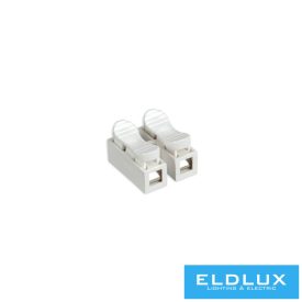   ELDLUX 2 pólusú kábel csatlakozó (rugós 2.5mm²) 100db/csomag