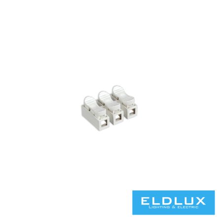 ELDLUX 3 pólusú kábel csatlakozó (rugós 1.5mm²) 100db/csomag