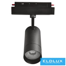   UNIVERSO Mágneses sínbe szerelhető spot Lámpa DC:48V 14W 1190LM 3000K RA90 IP20 192x144x56mm Fekete