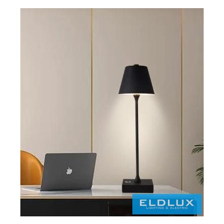 UNIVERSO Tölthető asztali lámpa 5V-2000mAh 1w 100lm CCT 108x375mm Fekete