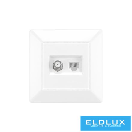 ELDLUX ELDGROUND SAT (13db) + RJ45 Cat.5e UTP aljzat fehér