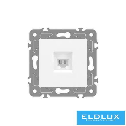 ELDLUX ELDGROUND RJ45 Cat.5e UTP aljzat fehér