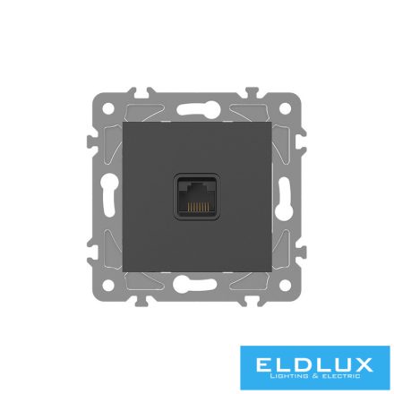 ELDLUX ELDGROUND RJ45 Cat.5e UTP aljzat fekete