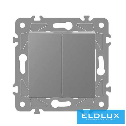 ELDLUX ELDGROUND Kettős váltókapcsoló (106+6) Ezüst