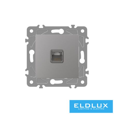 ELDLUX ELDGROUND RJ45 Cat.5e UTP aljzat ezüst