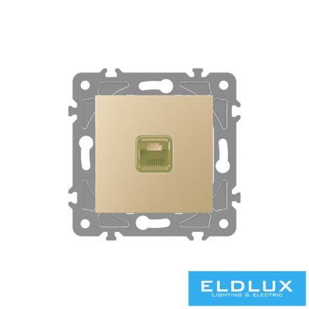 ELDLUX ELDGROUND 1×RJ45 Cat.5e UTP aljzat arany