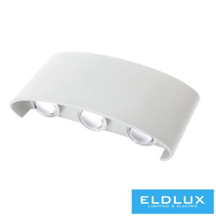 UNIVERSO fali lámpa LED 6*3w 1650lm 6500k IP65 175×90×40mm fehér