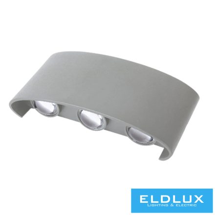 UNIVERSO fali lámpa LED 6*3w 1650lm 6500k IP65 175×90×40mm szürke