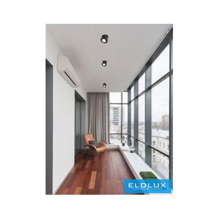 UNIVERSO Falon kívüli spotlámpa 7w 600lm 6500k 20° IP20 Fekete D85x100mm