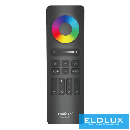 MIBOXER RF 2.4G RGB+CCT LED szalaghoz Távirányító 4 Zónás fekete